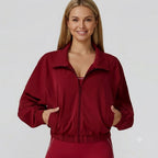 Cropped Jackets Long Sleeve Workout