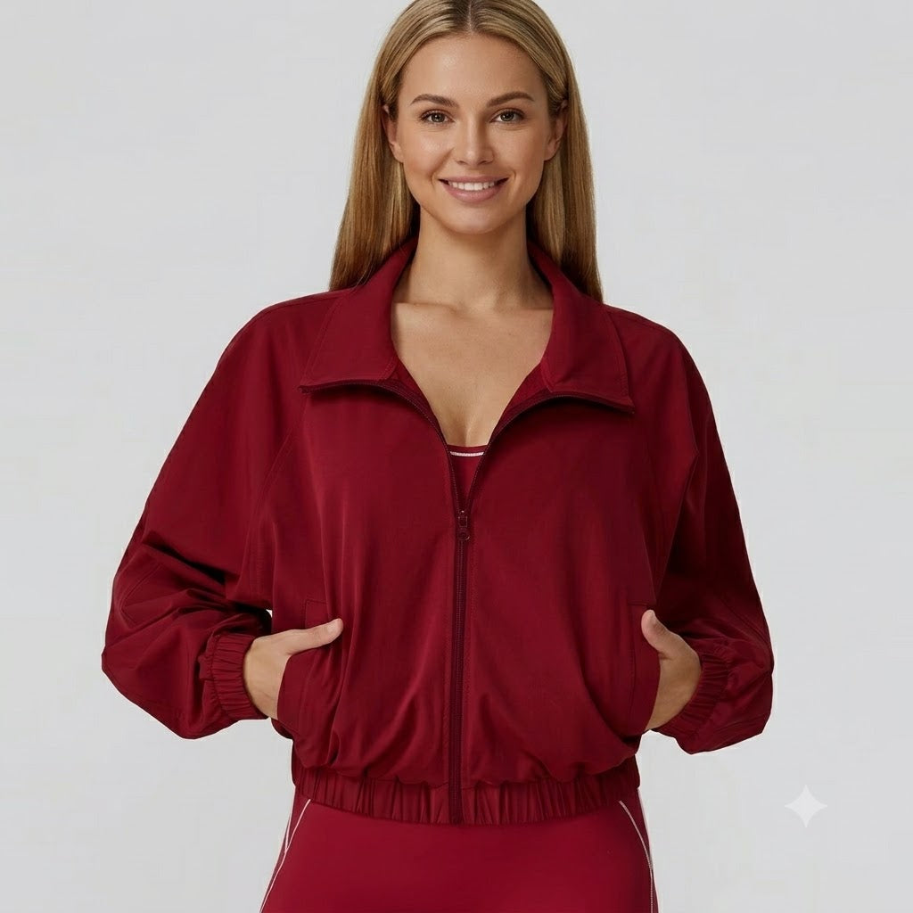 Cropped Jackets Long Sleeve Workout