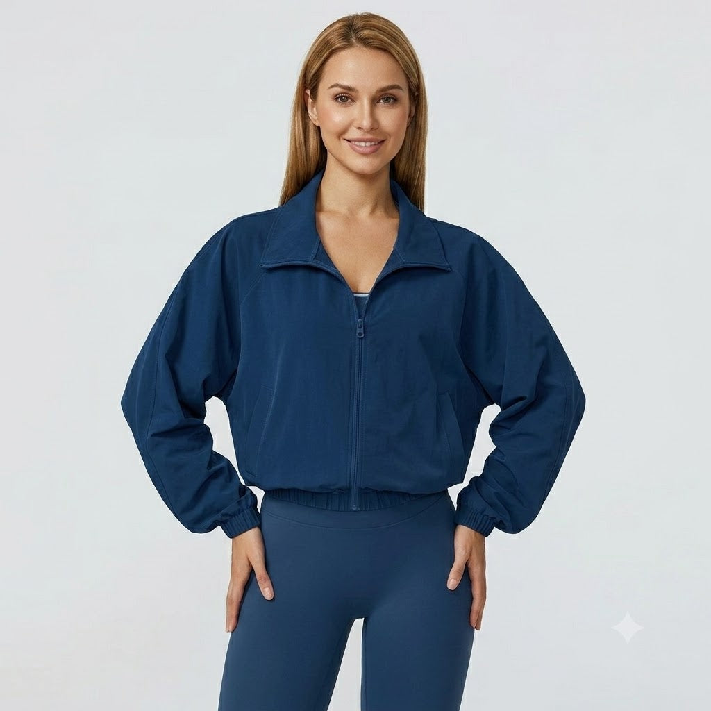 Cropped Jackets Long Sleeve Workout