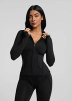 Top Long-Sleeve Zipper Jacket