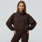 Cropped Jackets Long Sleeve Workout