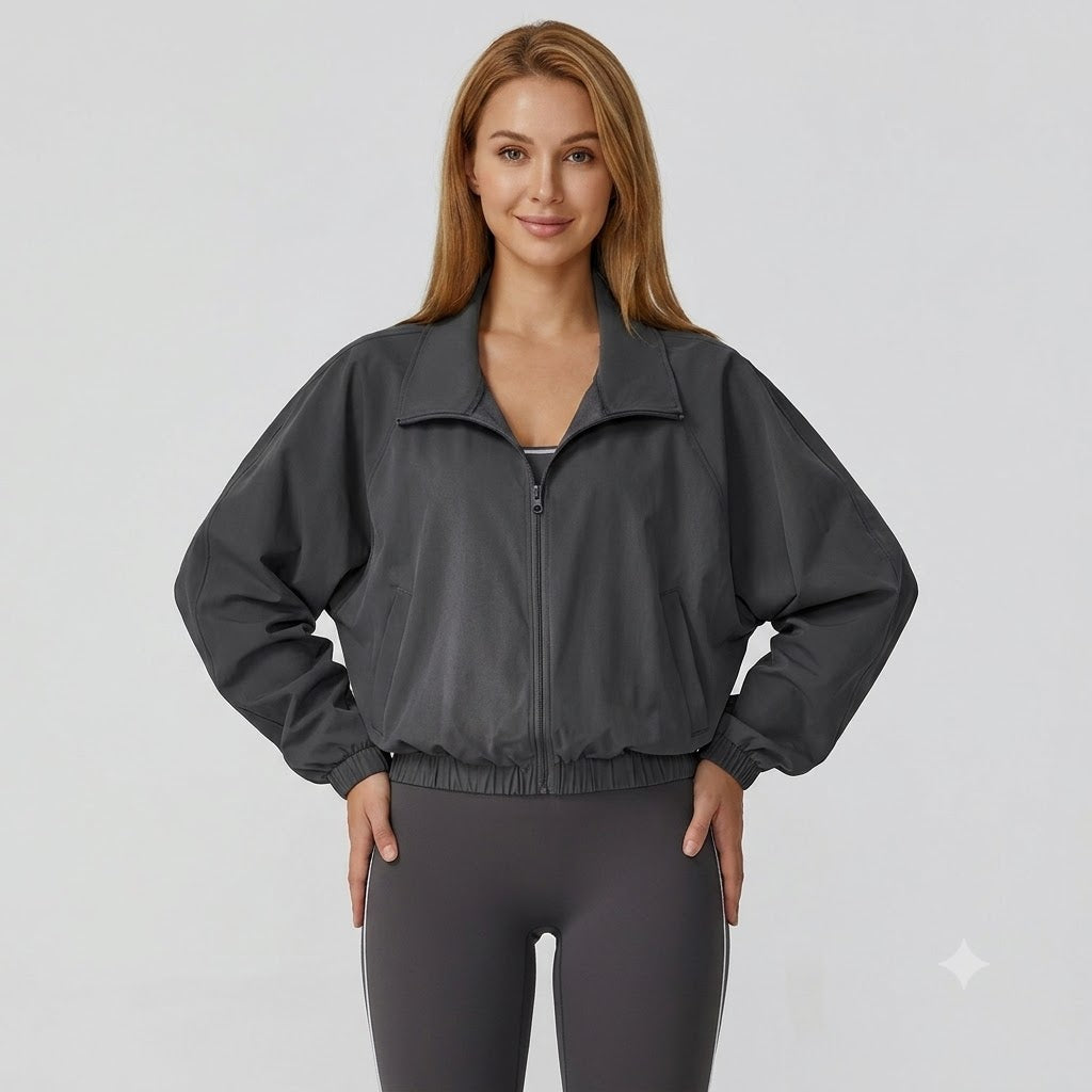Cropped Jackets Long Sleeve Workout