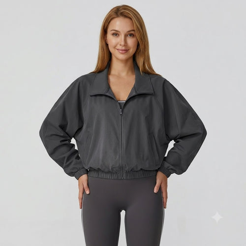 Cropped Jackets Long Sleeve Workout