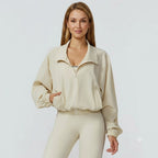 Cropped Jackets Long Sleeve Workout