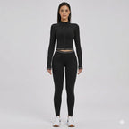 Conjunto Fitness c/ Casaco de Manga Comprida e Calções
